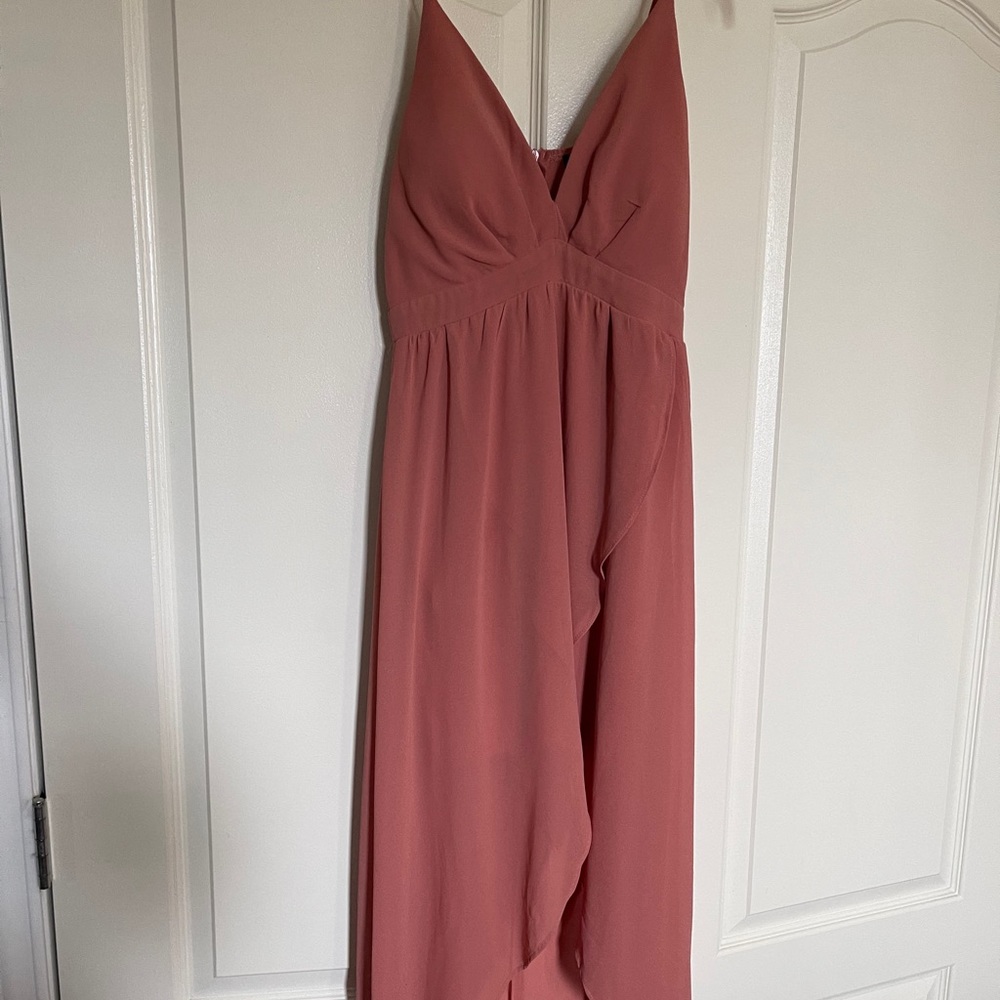 high low pink summer dress
